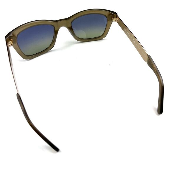 Tory Burch Gradient Taupe Gold Polarized Wayfarer Sunglasses with Case - Picture 5 of 11